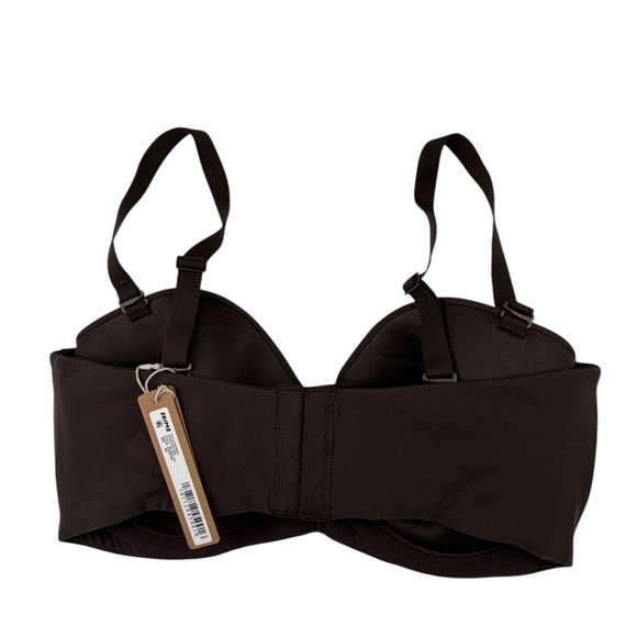 SKIMS Fits Everybody Strapless Bra Espresso Brown 36D NWT - Picture 4 of 6